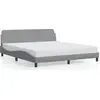 Image de vidaXL Cadre de lit "Dover" gris clair 180x200 cm Tissu