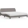 Image de vidaXL Cadre de lit "Dover" Taupe 180x200 cm Tissu