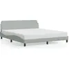 Image de vidaXL Cadre de lit "Dover" gris clair 180x200 cm velours