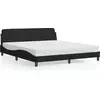 Image de vidaXL Cadre de lit "Dover" noir 180x200 cm velours