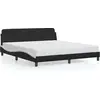 Image de vidaXL Cadre de lit "Dover" noir et blanc 180x200 cm simili-cuir