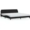 Image de vidaXL Cadre de lit "Dover" noir 200x200 cm simili-cuir
