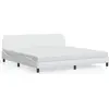 Image de vidaXL Cadre de lit "Dover" blanc 200x200 cm simili-cuir