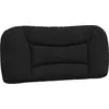 Image de vidaXL Coussin de tête de lit "Hvar" Noir 90 cm Tissu