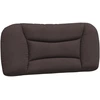 Image de vidaXL Coussin de tête de lit "Hvar" brun foncé 90 cm Tissu