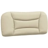 Image de vidaXL Coussin de tête de lit "Hvar" Crème 90 cm Tissu