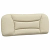 Image de vidaXL Coussin de tête de lit "Hvar" Crème 100 cm Tissu