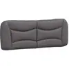 Image de vidaXL Coussin de tête de lit "Hvar" Gris 120 cm Similicuir