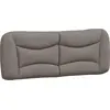 Image de Coussin de tête de lit Taupe 140 cm Tissu