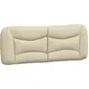 Image de vidaXL Coussin de tête de lit "Hvar" Crème 140 cm Tissu