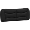 Image de Coussin de tête de lit Noir 140 cm similicuir