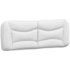 Image de Coussin de tête de lit Blanc 140 cm similicuir