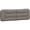 Image de vidaXL Coussin de tête de lit "Hvar" Taupe 160 cm Tissu