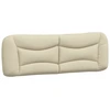 Image de vidaXL Coussin de tête de lit "Hvar" Crème 160 cm Tissu
