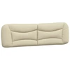 Image de vidaXL Coussin de tête de lit "Hvar" Crème 180 cm Tissu