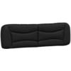 Image de vidaXL Coussin de tête de lit "Hvar" noir 180 cm similicuir