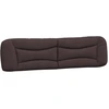 Image de vidaXL Coussin de tête de lit "Hvar" brun foncé 200 cm Tissu