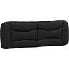 Image de vidaXL Coussin de tête de lit "Hvar" noir 152 cm similicuir
