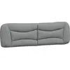 Image de vidaXL Coussin de tête de lit "Hvar" gris clair 193 cm Tissu