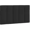 Image de vidaXL Coussin de tête de lit "Hanko" noir 90 cm velours