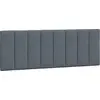 Image de vidaXL Coussin de tête de lit "Hanko" gris foncé 120 cm velours