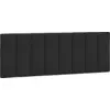 Image de vidaXL Coussin de tête de lit "Hanko" noir 120 cm velours