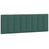 Image de vidaXL Coussin de t  te de lit "Hanko" vert fonc © 120 cm velours