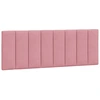 Image de vidaXL Coussin de tête de lit "Hanko" rose 120 cm velours