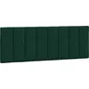 Image de vidaXL Coussin de tête de lit "Hanko" vert foncé 140 cm velours