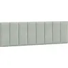 Image de vidaXL Coussin de tête de lit "Hanko" gris clair 160 cm velours