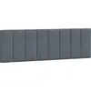 Image de vidaXL Coussin de tête de lit "Hanko" gris foncé 160 cm velours