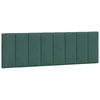Image de vidaXL Coussin de tête de lit "Hanko" vert foncé 160 cm velours