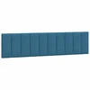 Image de vidaXL Coussin de tête de lit "Hanko" bleu 200 cm velours