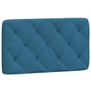Image de vidaXL Coussin de tête de lit bleu 80 cm velours