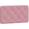 Image de vidaXL Coussin de tête de lit rose 90 cm velours