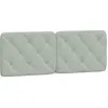 Image de vidaXL Coussin de tête de lit gris clair 120 cm velours