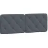 Image de vidaXL Coussin de tête de lit gris foncé 120 cm velours