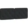 Image de vidaXL Coussin de tête de lit noir 120 cm velours