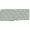 Image de vidaXL Coussin de tête de lit gris clair 140 cm velours