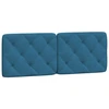 Image de vidaXL Coussin de tête de lit bleu 140 cm velours