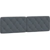 Image de vidaXL Coussin de tête de lit gris foncé 180 cm velours