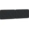 Image de vidaXL Coussin de tête de lit noir 180 cm velours