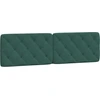 Image de vidaXL Coussin de tête de lit vert foncé 180 cm velours
