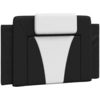 Image de vidaXL Coussin de tête de lit "Viana" noir et blanc 80 cm similicuir