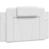 Image de vidaXL Coussin de tête de lit "Viana" blanc 90 cm similicuir