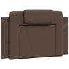 Image de vidaXL Coussin de tête de lit "Viana" Marron 90 cm Similicuir
