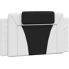 Image de vidaXL Coussin de tête de lit "Viana" blanc et noir 100 cm similicuir