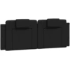 Image de vidaXL Coussin de tête de lit "Viana" Noir 120 cm Similicuir