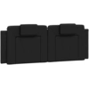 Image de vidaXL Coussin de tête de lit "Viana" Noir 140 cm Similicuir