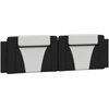 Image de vidaXL Coussin de tête de lit "Viana" noir et blanc 180 cm similicuir